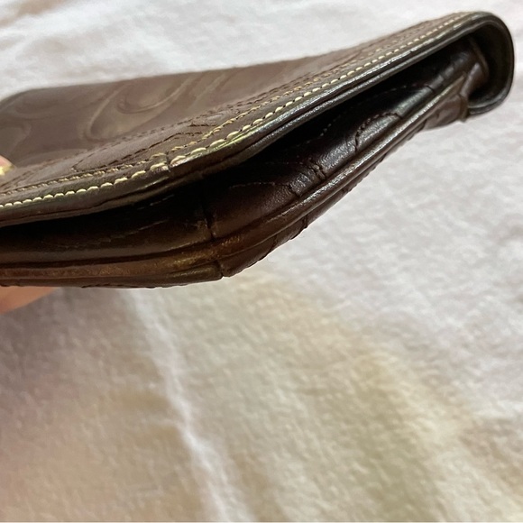 Coach wallet / wristlet signature Hampton in mocha / coffee / chocolate brown - Picture 7 of 10